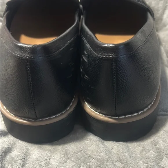 Dolce Vita Black Loafers with Silver Accents - Picture 4 of 9